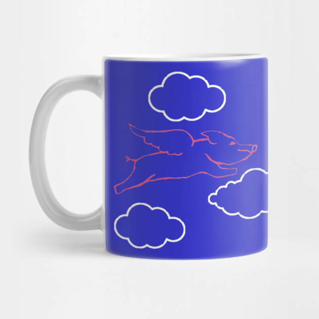 Flying Pig and Clouds by DonWillisJrArt