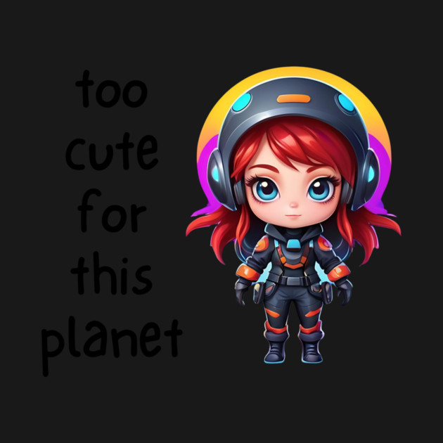 Kawaii Alien Art Too Cute for This Planet by QuirkyQuest Creations