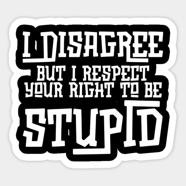 I Disagree But I Respect Your Right To Be Stupid Magnet by The WYLD Tribe
