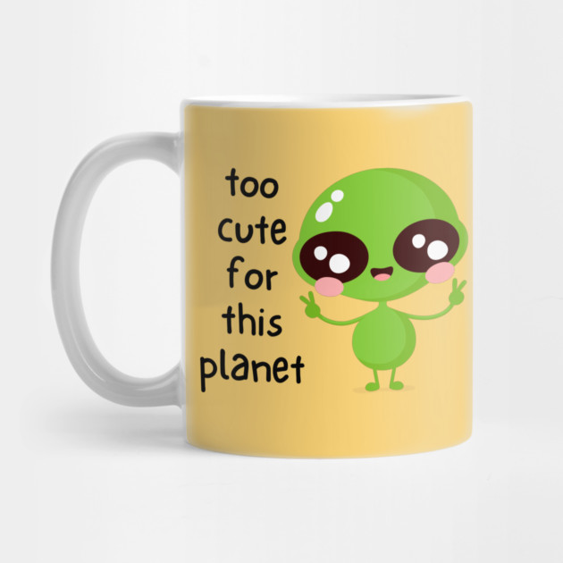 Kawaii Alien Art Too Cute for This Planet by QuirkyQuest Creations