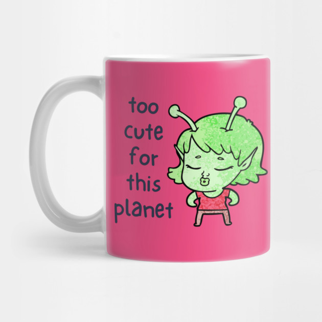 Kawaii Alien Art Too Cute for This Planet by QuirkyQuest Creations