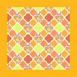 Peep Baby Chick Quatrefoil Pattern T-Shirt