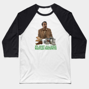 The Ladykillers: Waffles Forthwidth Baseball T-Shirt
