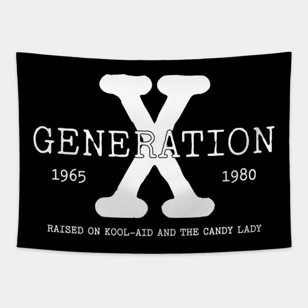 GENERATION X, RAISED ON KOOL AID AND THE CANDY LADY Tapestry by UrbanLifeApparel