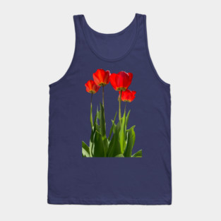 Tall Red Tulips Tank Top