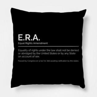 feminist t, feminist s, 70s feminist, equal rights amendment, equal rights, era Pillow
