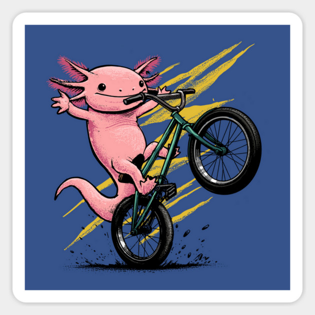 Axolotl on Wheels Magnet by GoshWow®