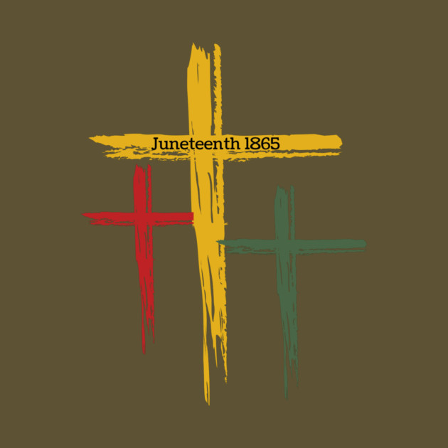 Black Christian Cross Juneteenth 1865 by The WYLD Tribe