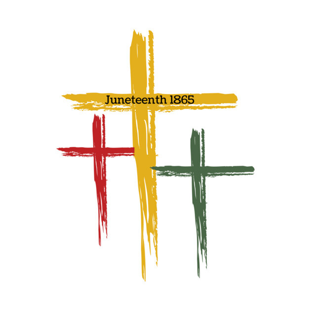 Black Christian Cross Juneteenth 1865 by The WYLD Tribe