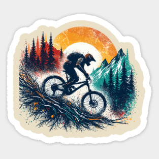 Mountain Biking Sticker