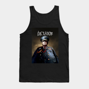 Donald Trump American Dictator: The Demise of American Democracy on a Dark Background Tank Top