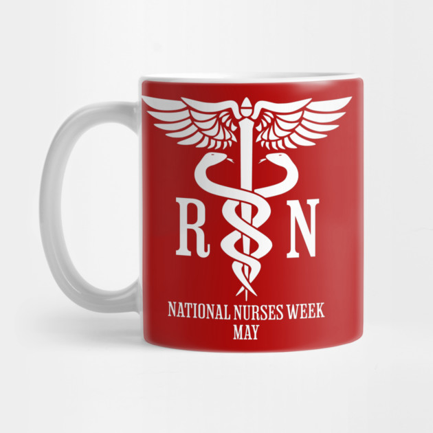 Nurses Week/Day, white caduceus RN by HolidayBug