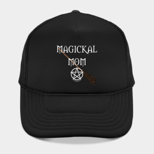 Magickal Mom Pentacle Broomstick Cheeky Witch® Hat
