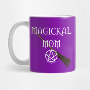Magickal Mom Pentacle Broomstick Cheeky Witch® Mug