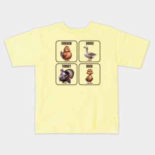 Farm Birds for Children Kids T-Shirt
