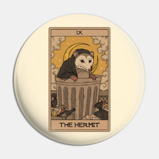 The Hermit - Possum Tarot Pin