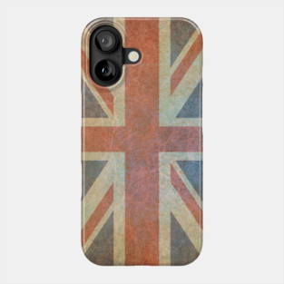 Union Jack with Grunge Texture Phone Case