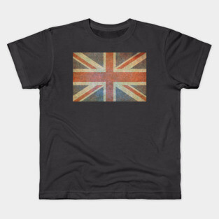 Union Jack with Grunge Texture Kids T-Shirt