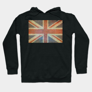 Union Jack with Grunge Texture Hoodie