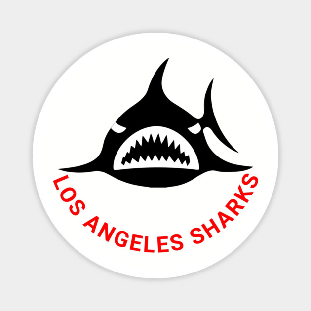 Retro Hockey - WHA - Los Angeles Sharks Hockey Team Magnet by Yesteeyear