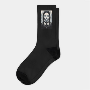 Inventor Wednesday Addams Socks