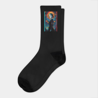 3D Wednesday Addams Socks