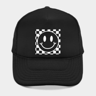 White Preppy Smiley Face Hat