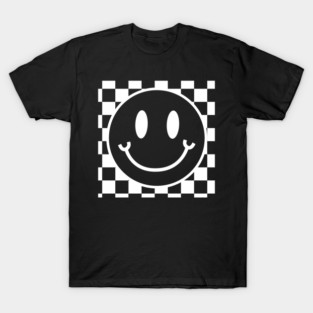 White Preppy Smiley Face T-Shirt