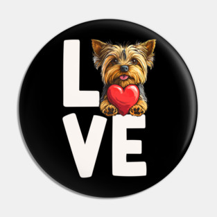 Love Yorkshire Terrier Pin