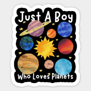 Just A Boy Who Loves Planets Magnet