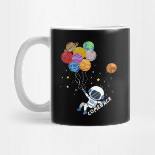 Astronaut Balloons Planets Mug