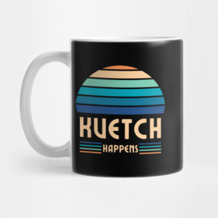 Kvetch Happens, Jewish Humor, Funny Yiddish, Retro Sunset Mug