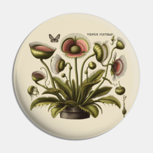 Vintage Venus Flytrap Botanical Pin