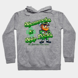 Shamrocks and Ship Decks St Patricks Day 2026 Captain Hoodie