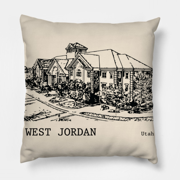 West Jordan - Utah Pillow by Lakeric