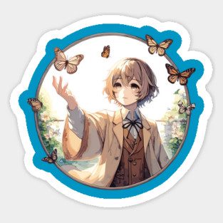 Anime Boy Connecting with Butterflies Magnet