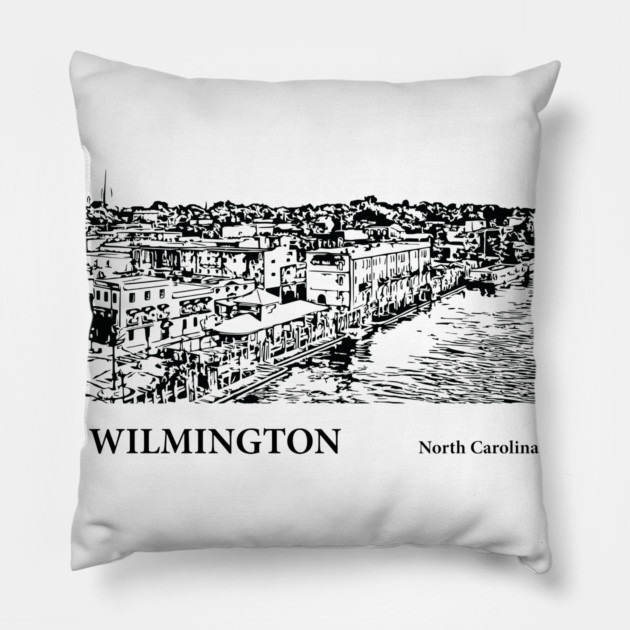 Wilmington North Carolina Pillow by Lakeric