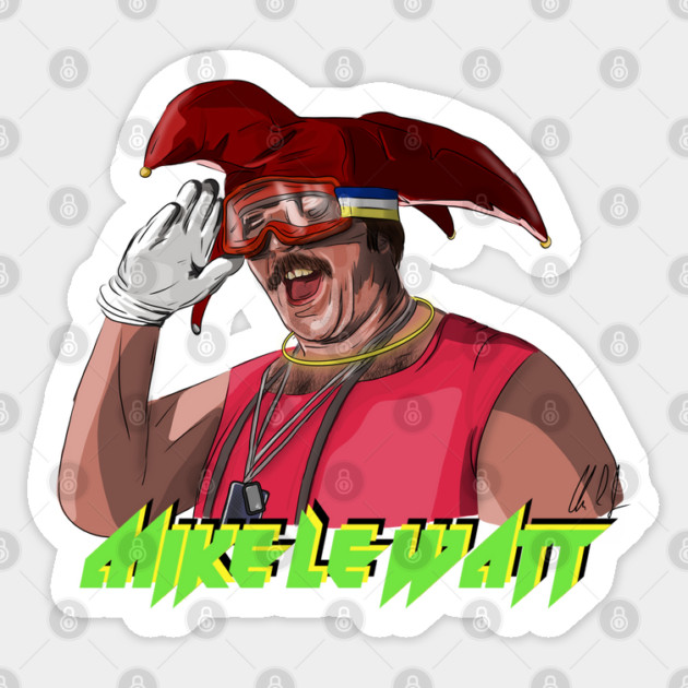 Spaced: Mike Le Watt Sticker by 51Deesigns