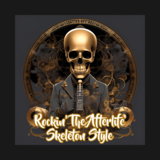 Rockin' The Afterlife Skeleton Style T-Shirt