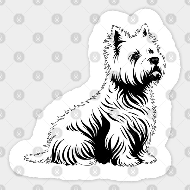 West Highland Terrier Sticker by DickinsonDesign