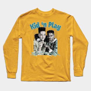 Kid N Play 90s Aesthetic Retro Styled Design Long Sleeve T-Shirt
