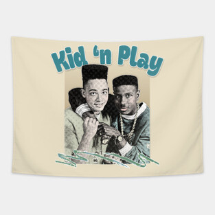 Kid N Play 90s Aesthetic Retro Styled Design Tapestry