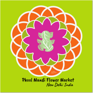 Phool Mandi Flower Market, New Delhi India Posters and Art