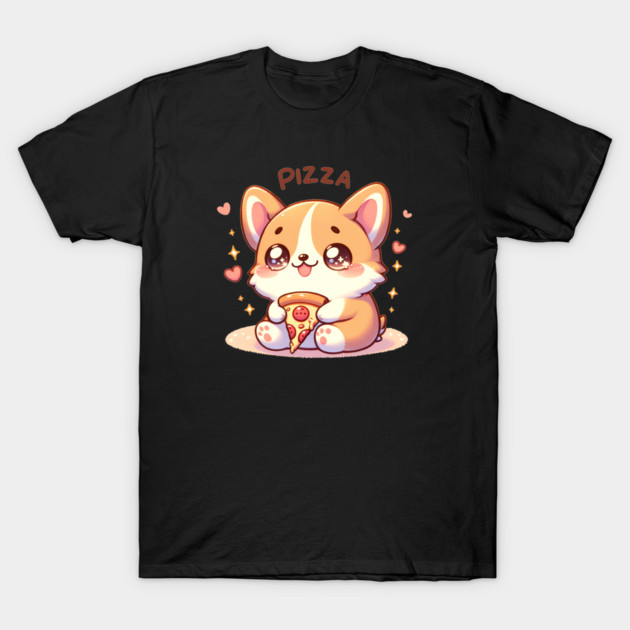 Funny Pizza Cute Dog Lover T-Shirt by logiamerch