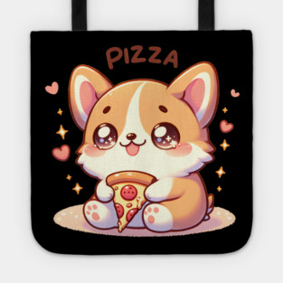 Funny Pizza Cute Dog Lover Tote