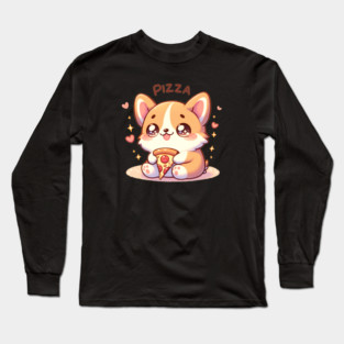 Funny Pizza Cute Dog Lover Long Sleeve T-Shirt