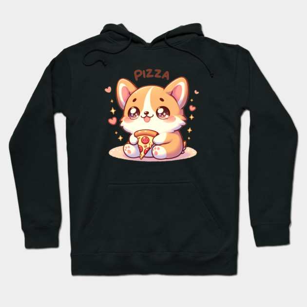 Funny Pizza Cute Dog Lover Hoodie by logiamerch