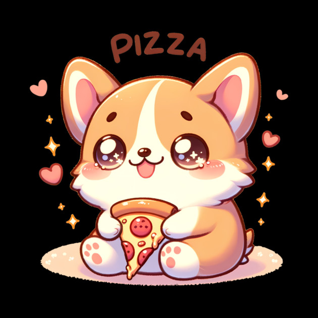 Funny Pizza Cute Dog Lover by logiamerch