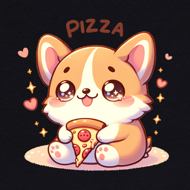 Funny Pizza Cute Dog Lover by logiamerch