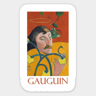 Self Portrait with Halo and Snake by Paul Gauguin Sticker